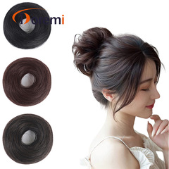 Wig Bun Hair Tie, Natural Volume Updo Elastic Hairband for Hair Bundles, Synthetic Fiber Wig Holder for Bud Buns