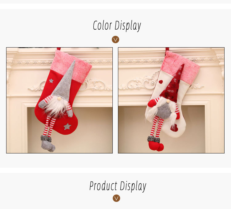 Cartoon Legs Plush Faceless Old Man Christmas Socks Wholesale Nihaojewelry display picture 5