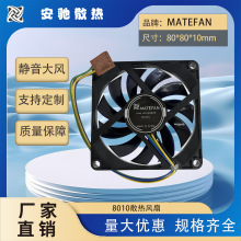 ����ֱ��8010ɢ�ȷ���DC5V12V24V���Ե�Դ�������ˢ8cmɢ����