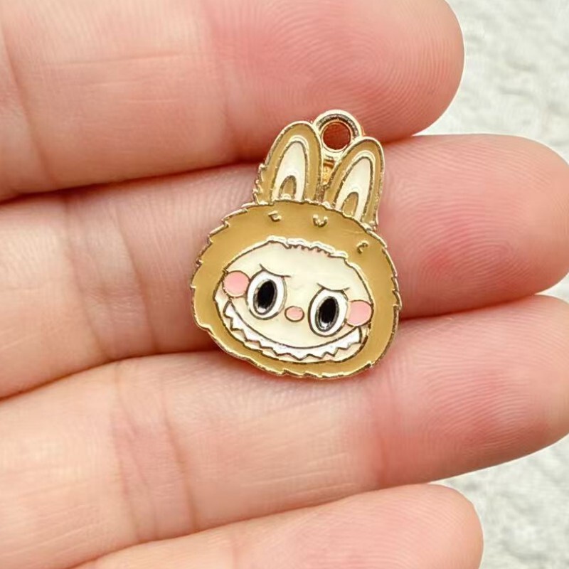 漫画ラブブ合金ペンダントアニメ合金オイルドリップジュエリーアクセサリー DIY イヤリングブレスレットキーホルダーペンダント|undefined