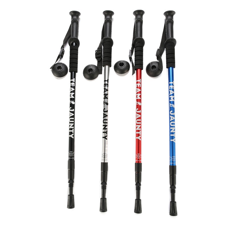 Transfronterizo caliente-venta traje de poste de trekking tres mango recto bastón de esquí al aire libre Polo amortiguador muleta en stock