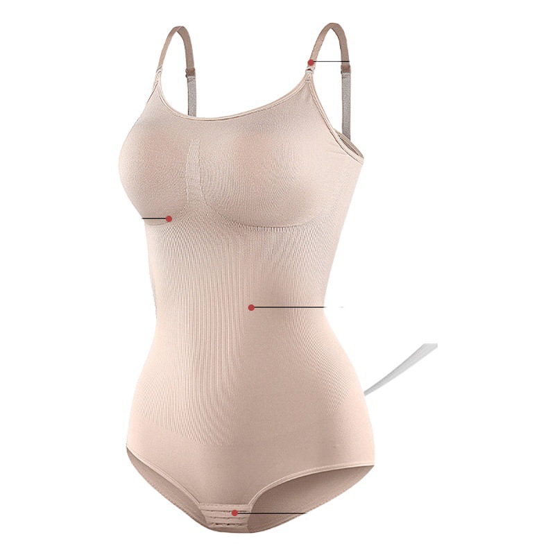 Cuerpo transfronterizo de las mujeres que forma la ropa interior de una sola pieza Contracción del vientre europeo y americano Levantamiento de la cadera abierto Sling Soporte de pecho Cuerpo que forma mono calzoncillos