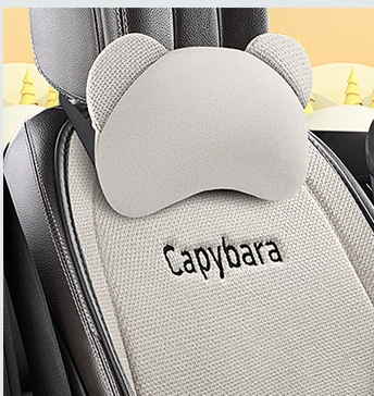 Car Cushion Chun Ma Four Seasons Pad - kapibala-single-headrest-milky-white-universal