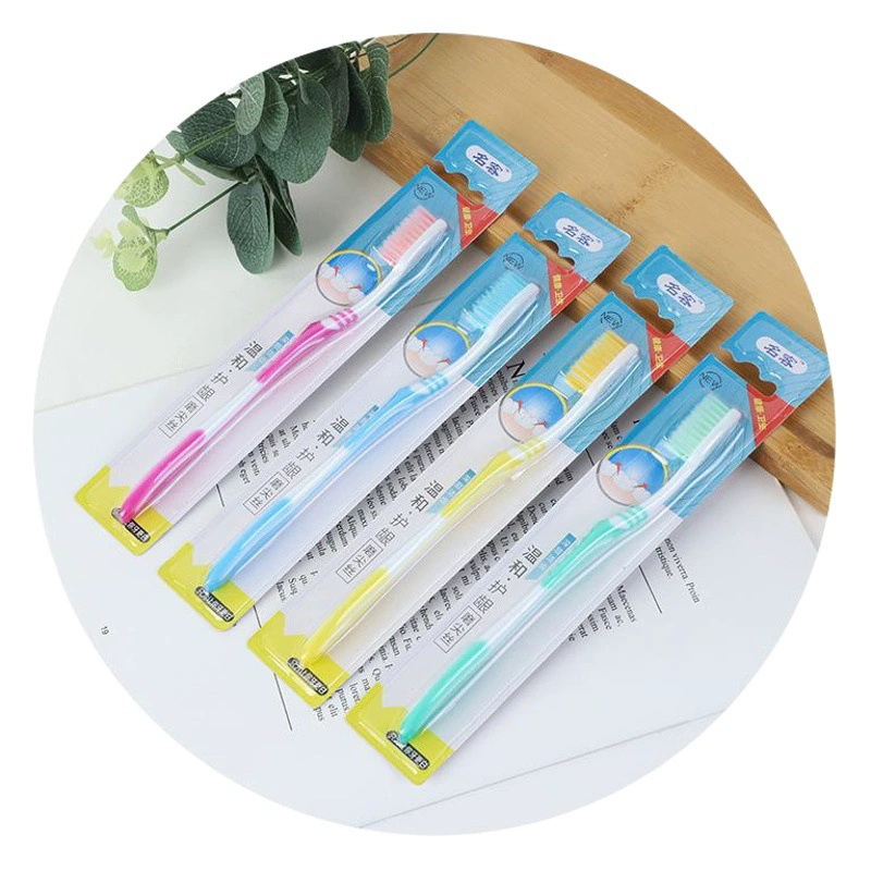 Мужская и Женская Ручная двухцветная заточка с шелковой щетиной Удобная зубная щетка одинарная взрослая зубная щетка с мягкой щетиной семейная зубная щетка