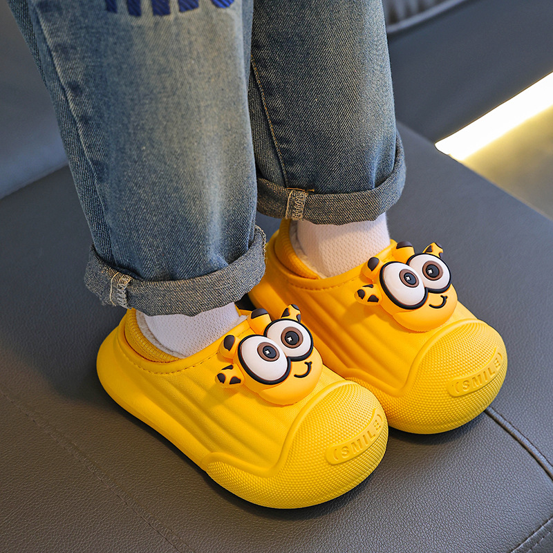 Zapatillas de algodón para niños otoño y invierno bolsas de niños y niñas zapatillas impermeables para padres e hijos zapatillas de algodón cálidas para el hogar