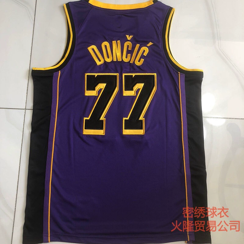 Lakers 77 Luka Dončić Doncic джерси 25 сезон новая плотная вышивка баскетбольный джерси иностранная торговля оптовая