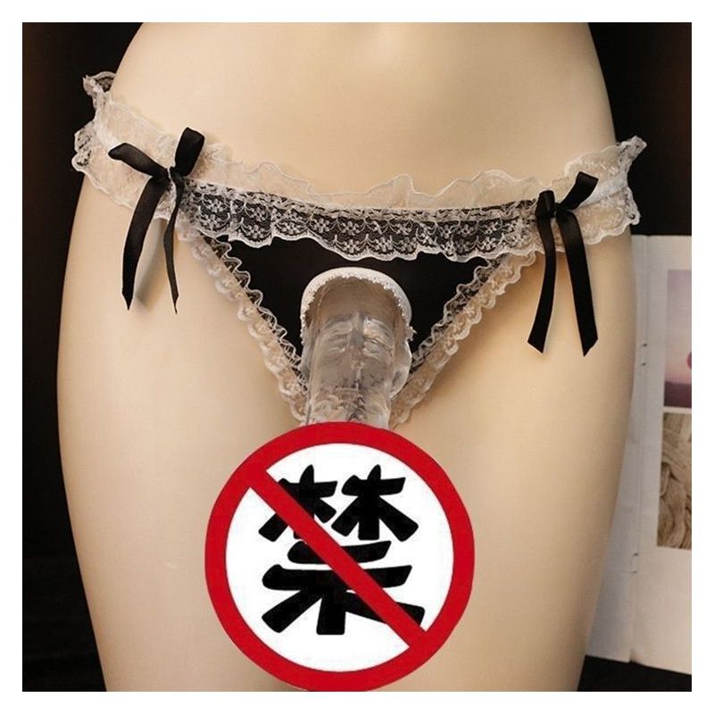 Sexy Intimates, Lace Men's Underwear with Jj Hole, Passionate Bed, No Need to Take Off, Open-Back Bow Thong Sexy Intimates, Lace Men's Underwear with Jj Hole, Passionate Bed, No Need to Take Off, Open-Back Bow Thong