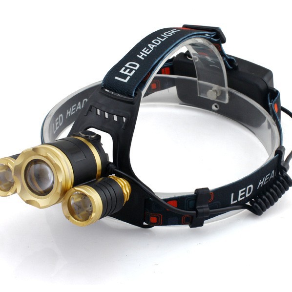 Nuevo enfoque recargable LED fuerte luz faro Super brillante Lámpara de pesca impermeable T6 linterna de alta potencia montado en la cabeza al por mayor