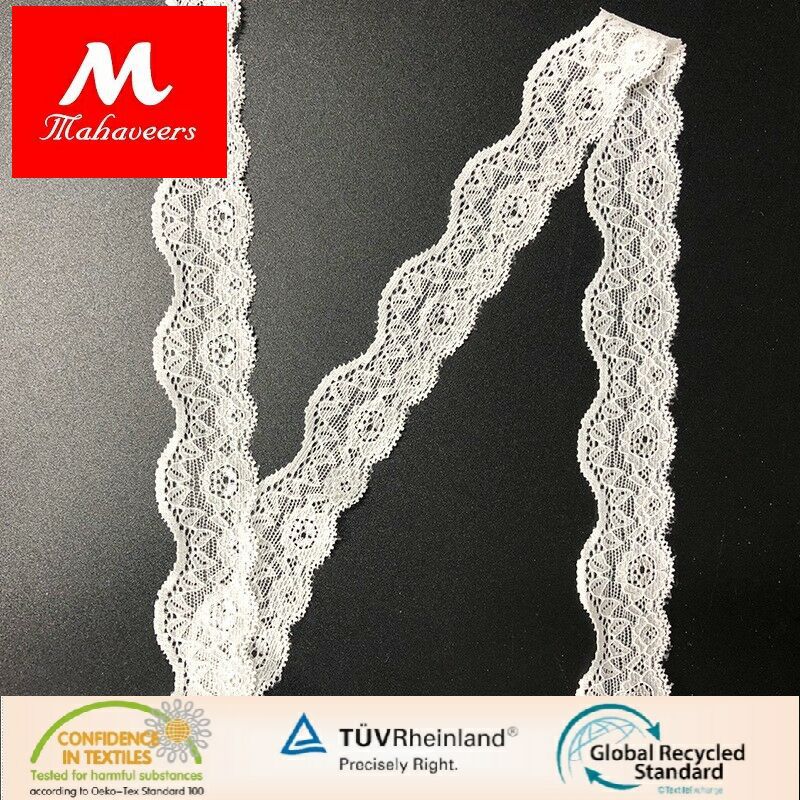 厂家直线 新款蕾丝花形 波浪弹力小花边 内衣家居软饰蕾丝花边