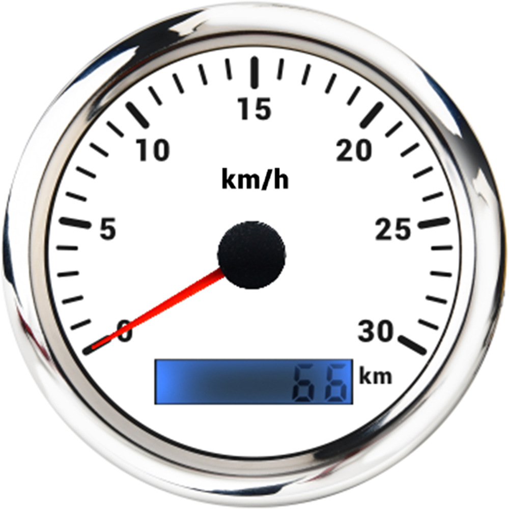Car Pulse Speedometer 85mm Odometer Code Meter Km/H with Multi-Color Light 12V24V Without Gps Module
