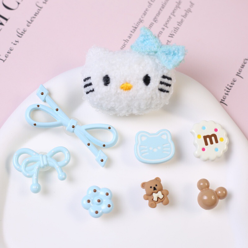 Cartoon Plush Brooch Cat Doll Toy Bag Slippers Hanging Accessories DIY Accessories Clothing Semi-Finished Products