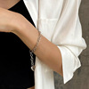 ins love Stainless steel personality Simplicity Bracelet Harajuku heart-shaped Peach Versatile Hip hop lovers Bracelets