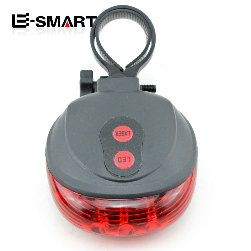 Comercio exterior transfronterizo bicicleta láser luz trasera luz de advertencia de seguridad bicicleta de montaña equipo 5LED ronda UFO