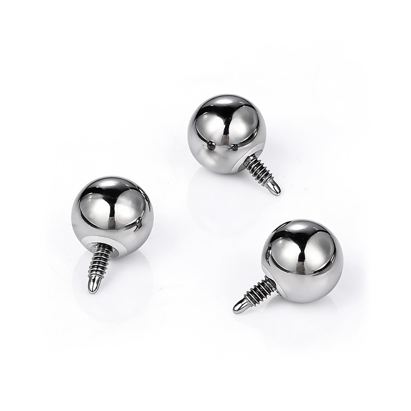 Pointed labret stud close-up product detail