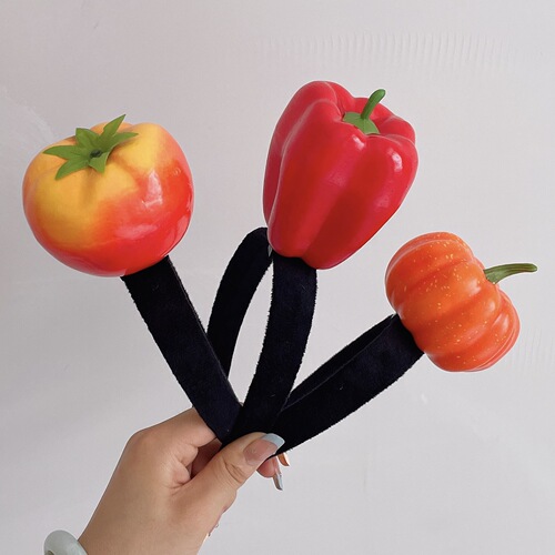 Three-dimensional vegetable headband creative original personality funny radish pepper eggplant green vegetable headband women's hair accessories hairpin