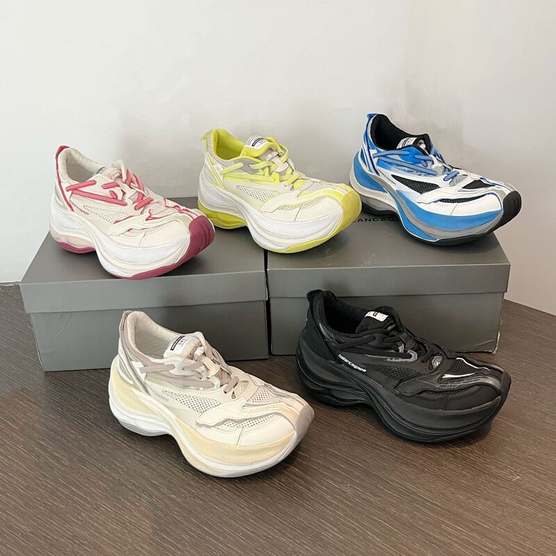 2026 Summer New Genuine Leather Women's Shoes Thick-Soled Dad Shoes Lightweight Comfortable Versatile Breathable Sneakers with Color-Block Laces 2026 Summer New Genuine Leather Women's Shoes Thick-Soled Dad Shoes Lightweight Comfortable Versatile Breathable Sneakers with Color-Block Laces