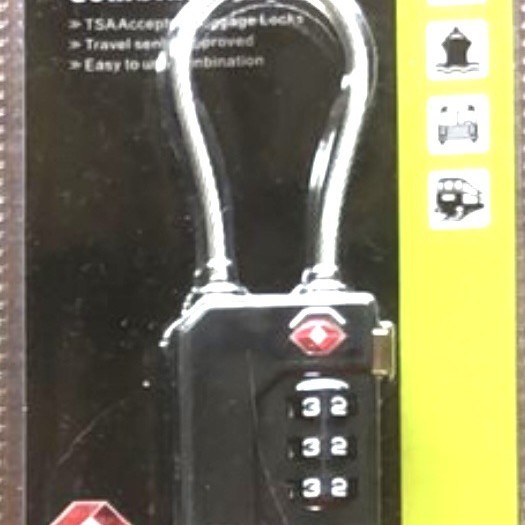 現物全英語中性包装新PC材質TSA21100ワイヤロープケースパスワードロック