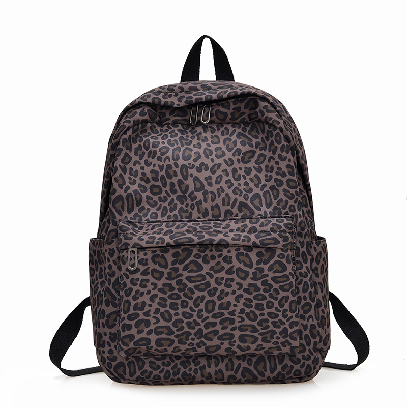 Nueva mochila universitaria transfronteriza mochila retro leopardo mochila de viaje de computadora de escuela secundaria ligera