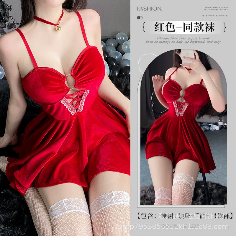 Любовное ночное интересное нижнее белье пижама гибкость горячая кровать страсть юбка юбка маленькая грудь дамы большой бумаги 2625