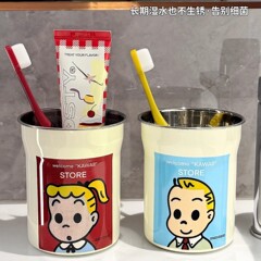 304不锈钢漱口杯家用情侣刷牙杯洗漱杯一家四口牙刷杯牙缸牙杯子