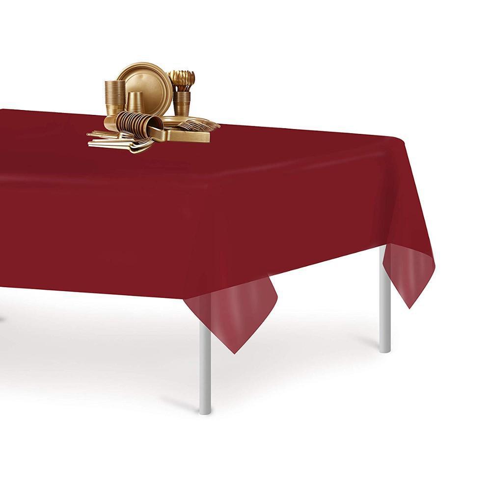 Mantel Desechable de Color Sólido, Mantel de Plástico PE Impermeable y Resistente al Aceite, Engrosado, para Hotel, Hogar, Fiesta, Venta al por Mayor, Mesa de Comedor