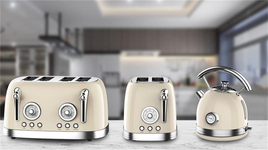 Vintage Breakfast Set Customized Automatic Toaster Household Kettle 2 4 Pieces Mini Breakfast Machine Spit Driver