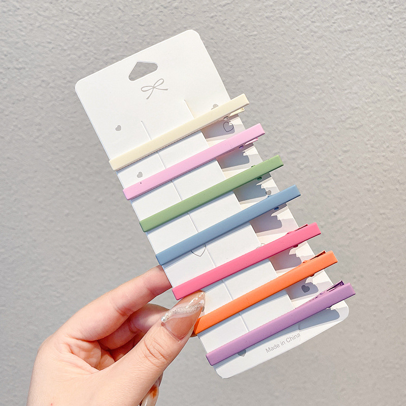 Coreana lateral frange clip de cabello de la frente de mujer sensación avanzada 2025 nuevo toque de dopamina clip de boca de pato