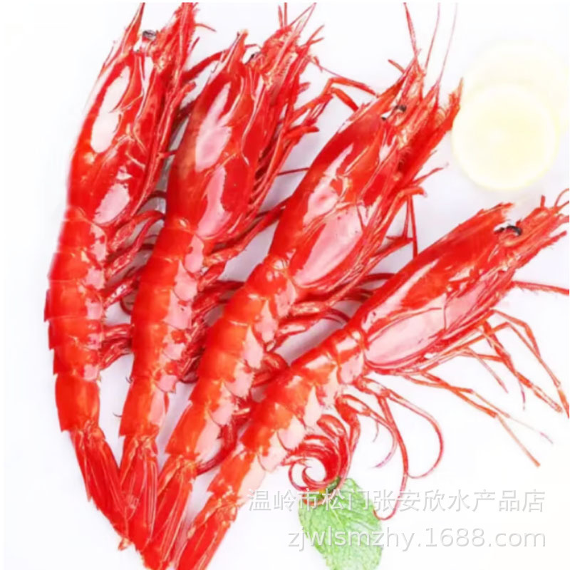 Red Devil Shrimp Fresh Quick-Frozen Extra Large Sashimi Grade Deep Sea Sweet Shrimp Raw Pickled Seafood Non-Spanish Red Devil Shrimp Commercial