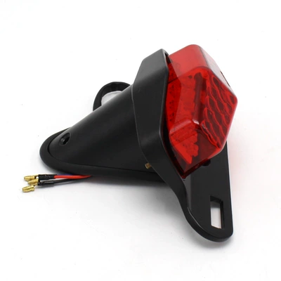 Retro motorcycle old school cafe racer modified car tail light night light driving brake light (Tail light) - b-074-black-red-cover-length-178cm-width-65cm-height-10cm