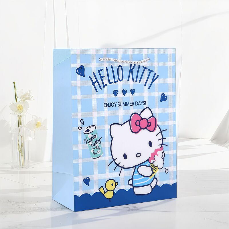 正版授权三丽鸥礼品袋HelloKitty凯蒂猫手提袋精选白卡纸高档袋子|undefined