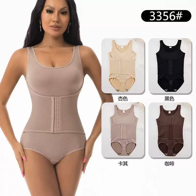 Seamless Cross-Border Large Size One-Piece Shapewear with Buttons, One-Piece Tight-Fitting Reinforced Shaping Tummy Control Pants, Triangle Style Body Shaper