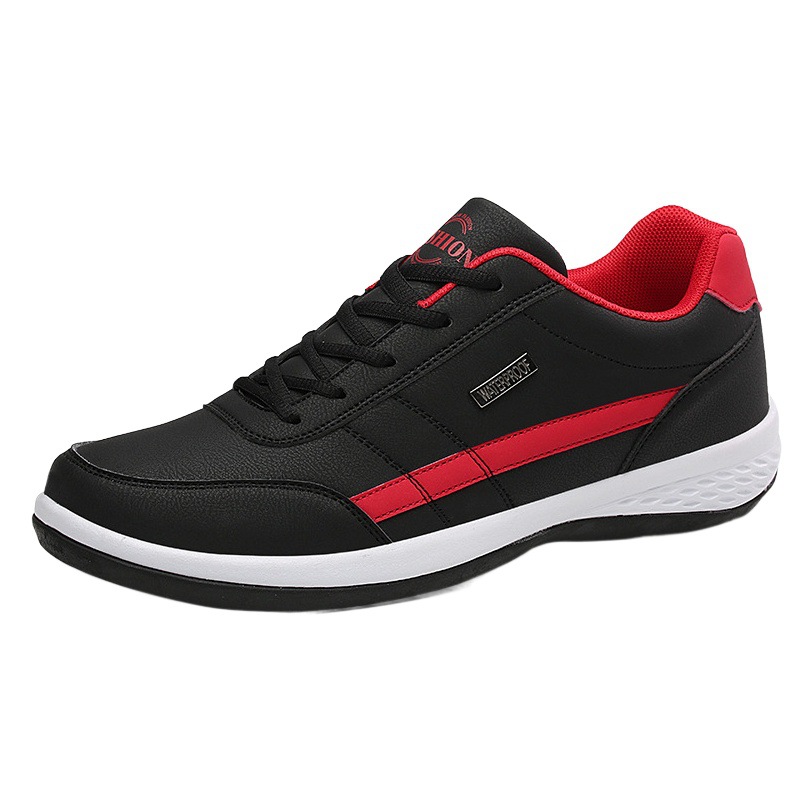 Cuero impermeable zapatillas de deporte casuales zapatos de los hombres de moda zapatos blancos 38-48 tamaño