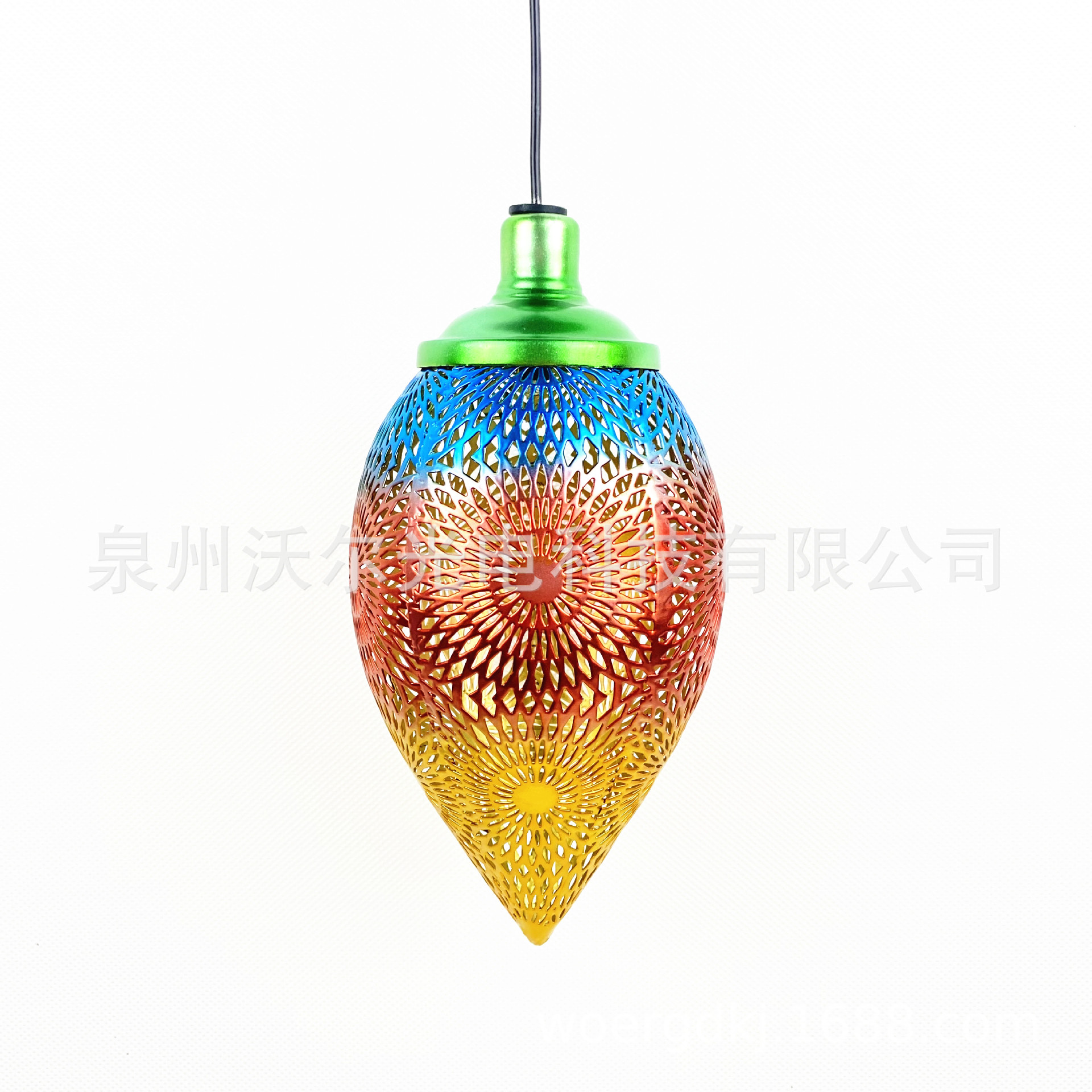 亚马逊热销LED 印第安曼茶罗镂空水滴吊灯 户外庭院装饰 防水IP65