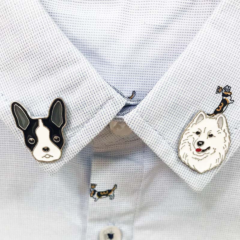 Cute Style Enamel, Enamel Craft Cute Pin Animal Dog Alloy Zinc Enamel Unisex Corsage Brooches