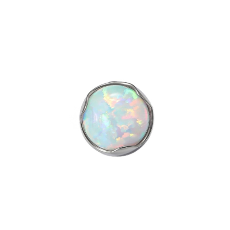 G23 Titanium Alloy External Thread Wave Opal Lip Nail Eyebrow Ear Bone Body Piercing Jewelry Wholesale detail image 10