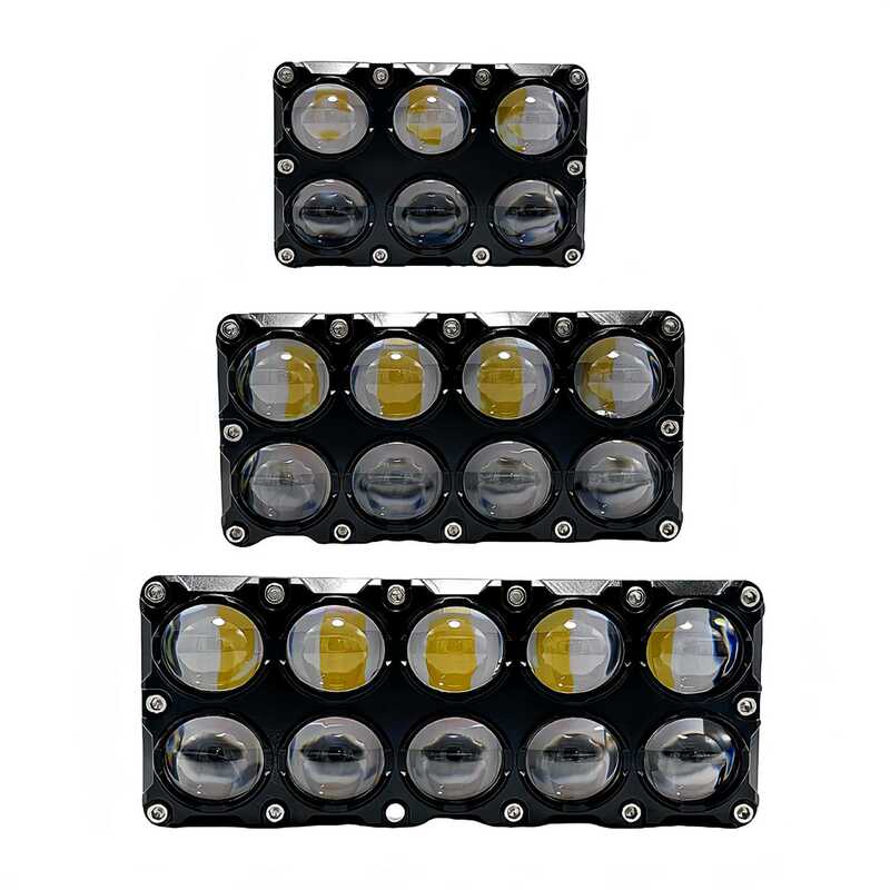 オートバイスポットライト複列 6LED 2 色スポットライト強力な光超高輝度舗装外部電気自動車改造ライト|undefined