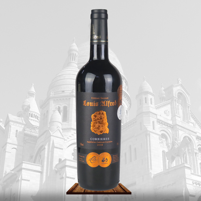 厂家批发法国红酒原瓶原装进口线下AOC干红葡萄酒赤霞珠15度红酒