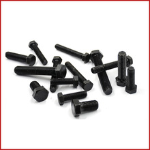螺絲廠家生產碳鋼全牙半牙外六角螺栓發黑螺絲碳鋼高強度螺柱螺絲
