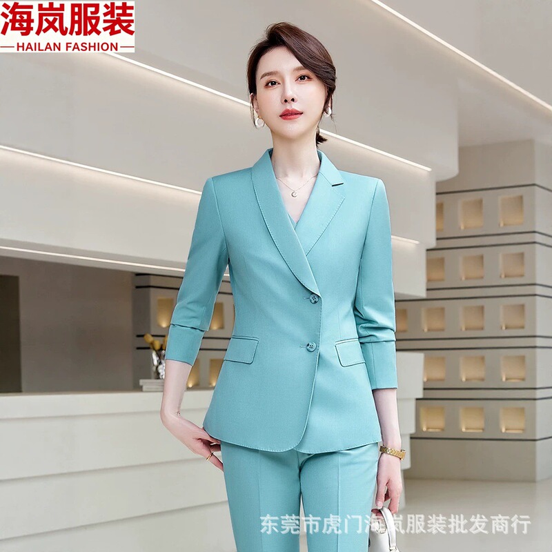 High-End Women's Spring and Autumn Fashion Suit Vest Set, Elegant and Professional Three-Piece Suit with Stretch Tr Material High-End Women's Spring and Autumn Fashion Suit Vest Set, Elegant and Professional Three-Piece Suit with Stretch Tr Material
