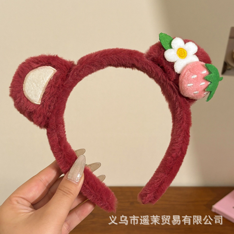 曲奇饼干洗脸发箍女2025新款毛绒压发头箍可爱发卡子防滑发捆头饰|undefined