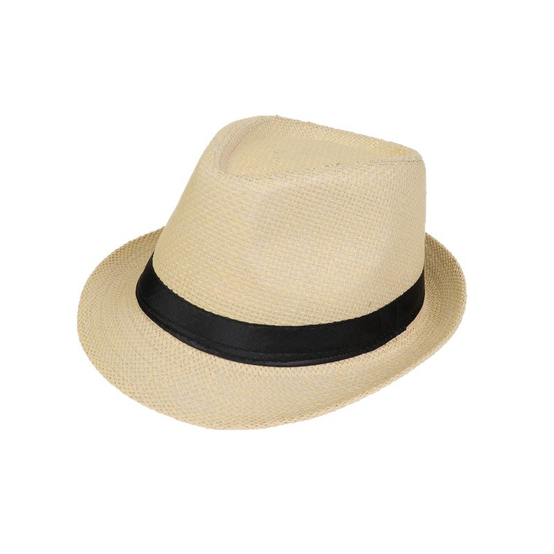 Sombrero de paja familiar padres e hijos, protección solar de verano, estilo británico