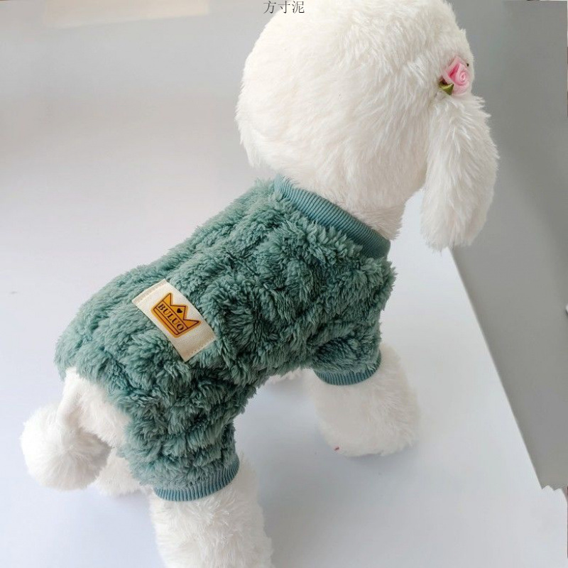 麻花双面绒泰迪比博美贵宾宠物小型犬狗衣服秋冬装新款厂一件批发