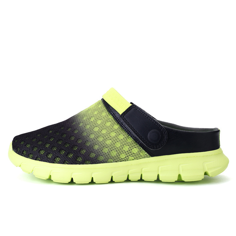  Herren-Sommer-Clogs, atmungsaktive Sandalen, Hausschuhe, Outdoor-Strandsandalen, Netz-Hausschuhe_voghion.com