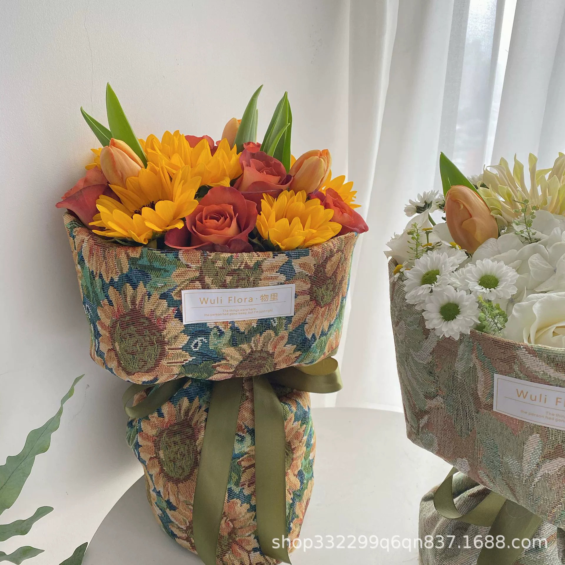 Упаковочная бумага для цветов Материал цветочного магазина Цветочное искусство Высококачественный легкий роскошный тканевый букет Материал Упаковочная Цветочная бумага Оберточная бумага для рисования маслом