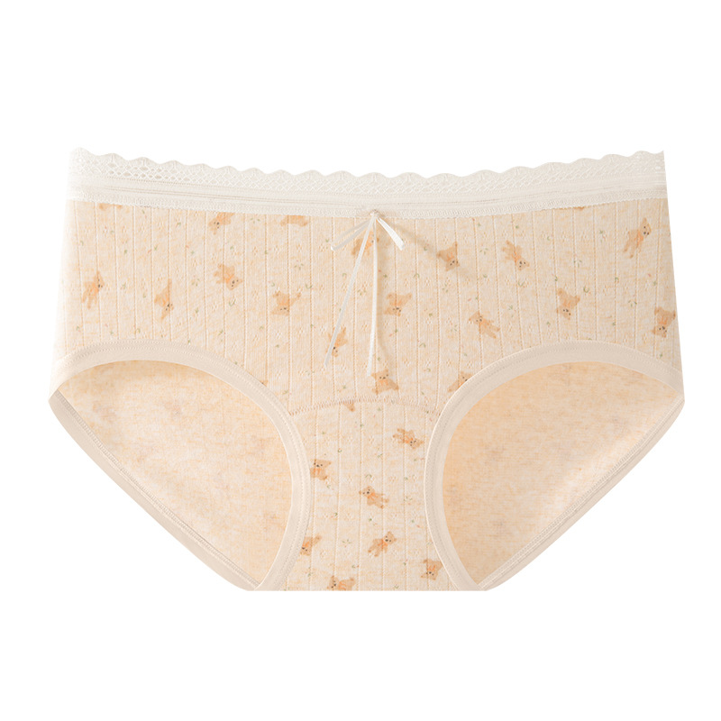 Una categoría de ropa interior de algodón puro entrepierna antibacteriana entrepierna de algodón entrepierna larga cintura media transpirable niña 2025 nueva ropa interior dulce para mujer image 6