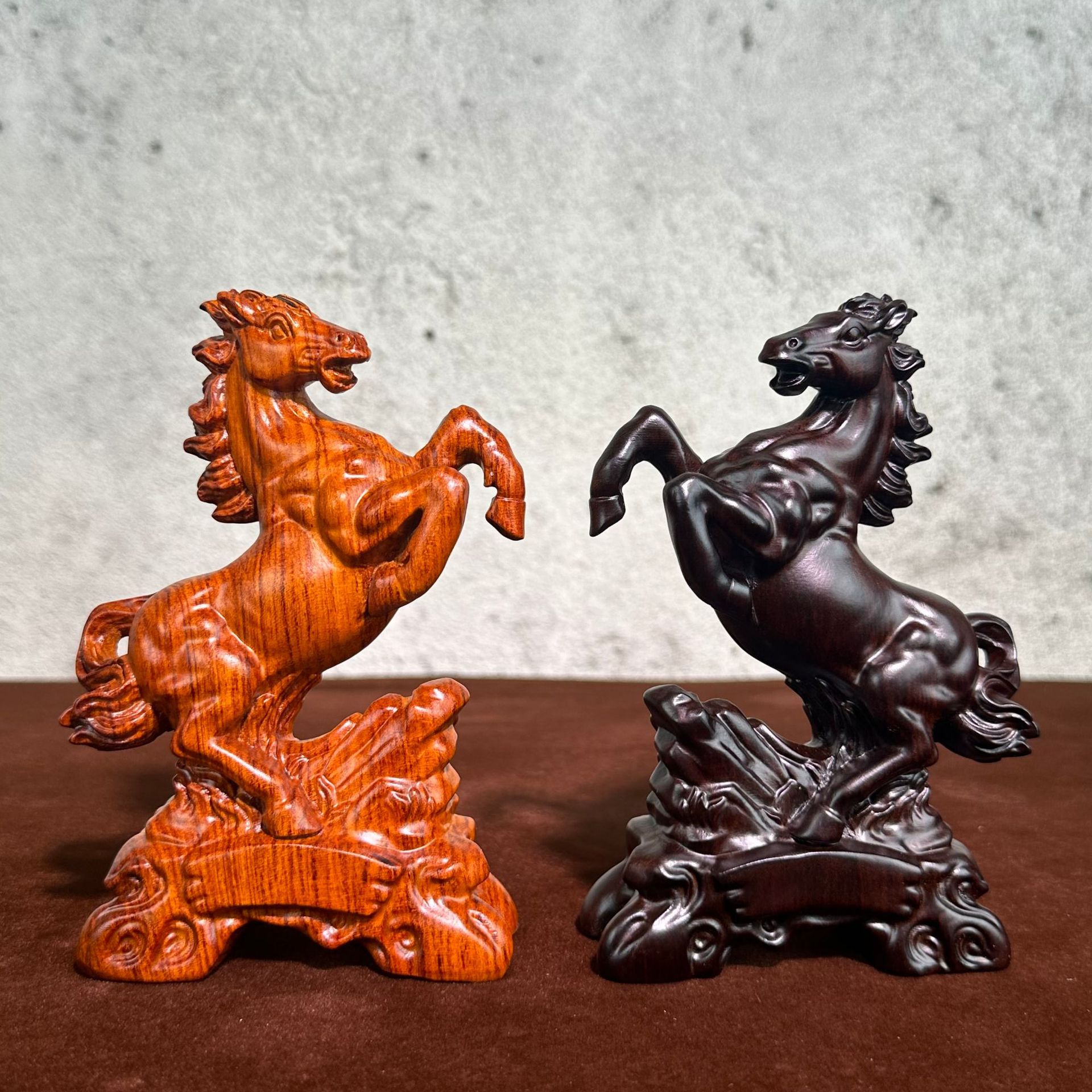 黑檀木雕马摆件立马发财实木雕刻工艺品十二生肖马到成功家居礼品