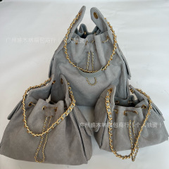 クロスボーダー 25s Xiaoxiangfeng 25bag ヒッピーホーボー牛革脇の下バッグ菱形チェーン巾着ファッションショルダーレディースバッグ
