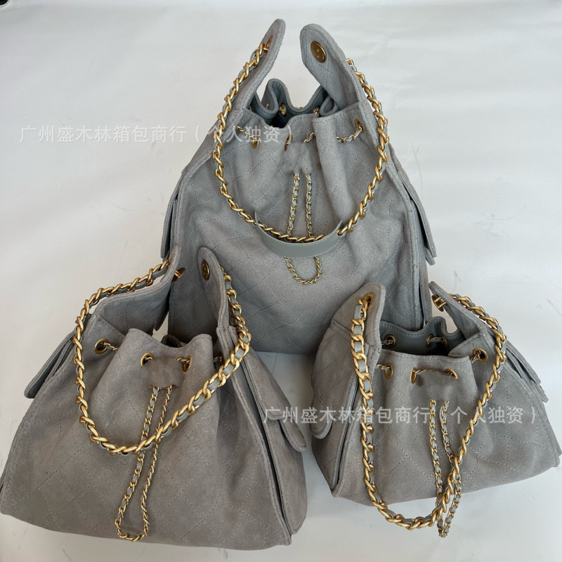 クロスボーダー 25s Xiaoxiangfeng 25bag ヒッピーホーボー牛革脇の下バッグ菱形チェーン巾着ファッションショルダーレディースバッグ|undefined