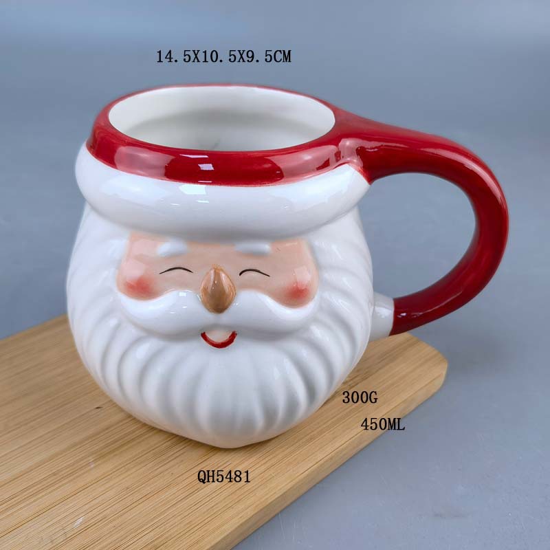 Navidad creativa transfronteriza atmósfera cerámica de oro tazas de Santa Claus tazas de Navidad artesanías cerámicas