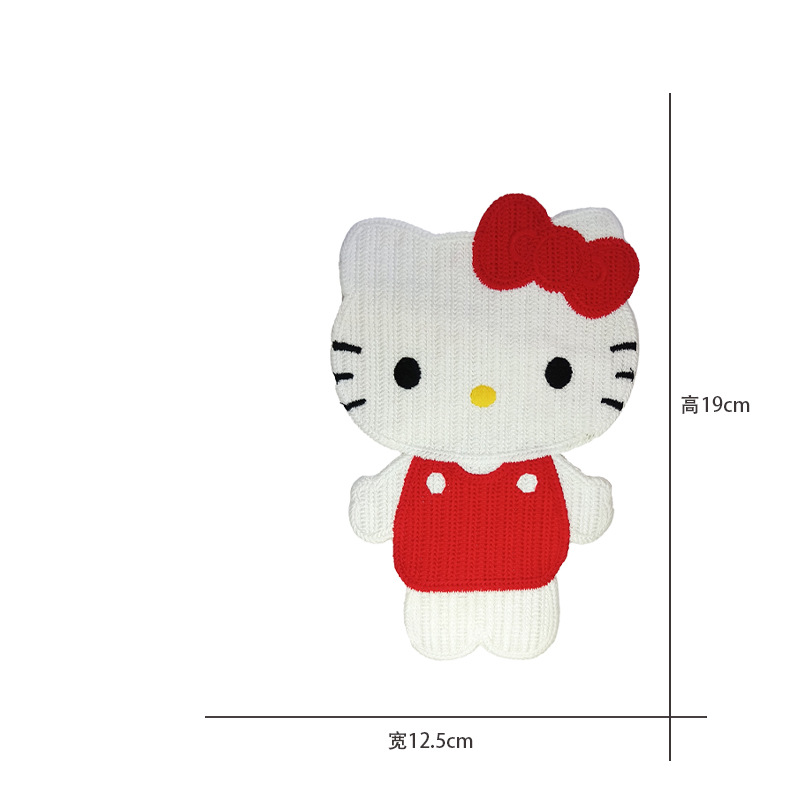 Cartoon al por mayor bordado por computadora kt pegatinas de tela de gato Sanliogou diy pegatinas de parche tejido cesta de ropa adorno accesorios pegatinas